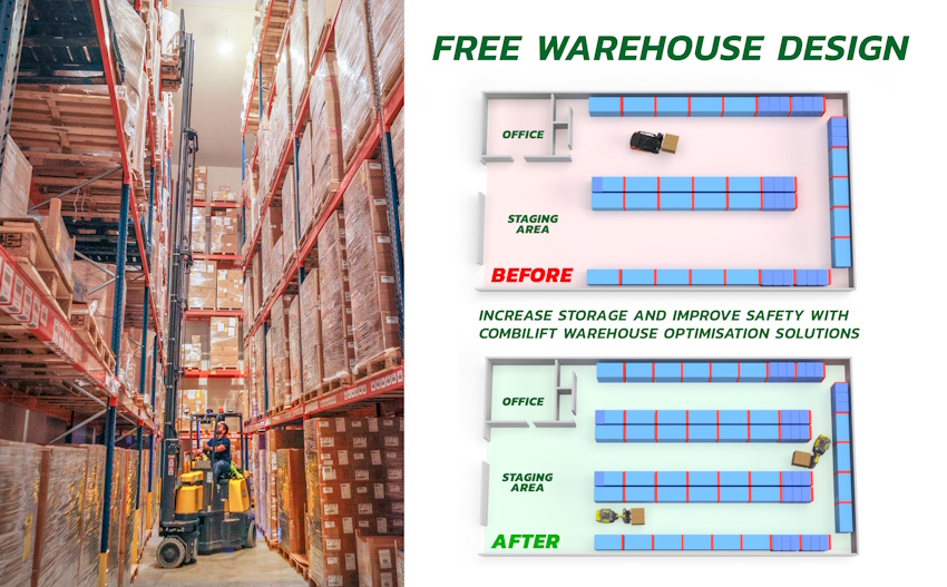 Free warehouse layouts illustrate the potential of your storage space.